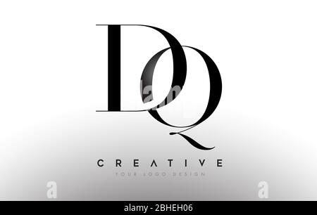 DQ qd Brief Design Logo Logo Logo Icon Konzept mit Serifenschrift und klassischen eleganten Stil Look Vektor-Illustration. Stock Vektor