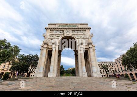 'Arco Della Vittoria' In Genua, Italien Stockfoto