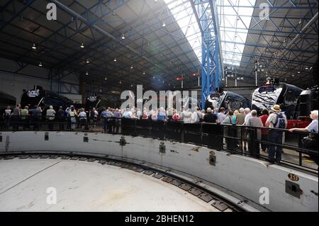 Von links nach rechts :- Sir Nigel Gresley, Dwight D. Eisenhower, Union of South Africa, Bittern, Mallard Dominion of Canada. Alle sechs überlebenden A4 pacifics A Stockfoto