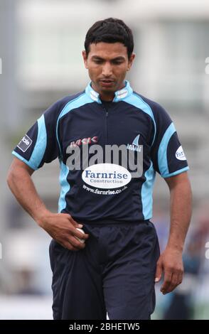 Dateibild des Sussex County Cricket-Spielers Naved Arif Gondal, der zusammen mit Teamkollege Lou Vincent von der England und Wales Cricket Board mit Match Fixing beauftragt werden soll. James Boardman/TELEAUFNAHMEN Stockfoto