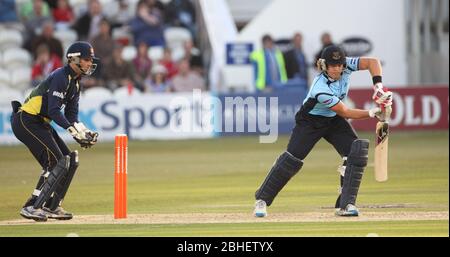 Sussex County Cricket Spieler Lou Vincent trug ein schwarzes Schweißband am linken Handgelenk, was angeblich ein Signal an Fixer war, dass die Reparatur an war. James Boardman/TELEAUFNAHMEN Stockfoto