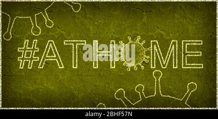Tafel Banner von Corona Virus Tags in verschiedenen Farben Stockfoto
