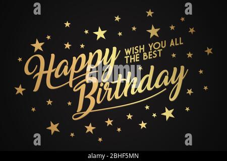 Vector elegante Brief alles gute zum Geburtstag für Element Design. Brief alles gute zum Geburtstag für Design Grußkarte, Banner, Aufkleber und etc. Stock Vektor