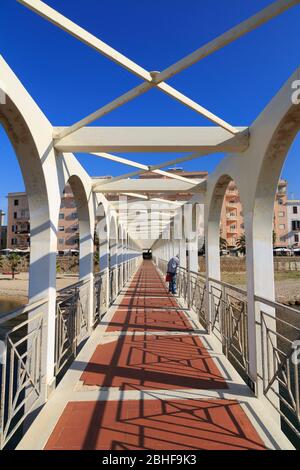 Pirgo Beach Pier, dem Hafen Civitavecchia, Latium, Italien, Europa Stockfoto