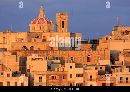 St. Lawrence Kirche, Vittoriosa Stadt, Valletta, Malta, Europa Stockfoto