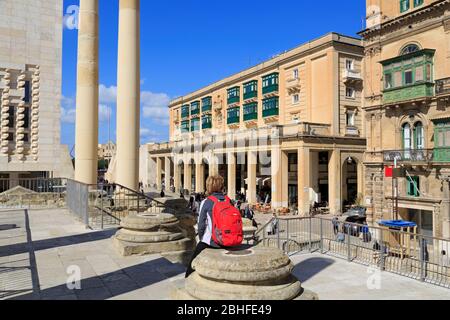 Royal Opera House & Parlament, Valletta, Malta, Europa Stockfoto