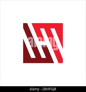 Vorlage für das WM-Logo oder das mw-Logo als Vektor-Design Stock Vektor