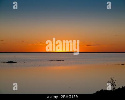 Derby Sonnenaufgang über dem Watt, Kimberley, Westaustralien Stockfoto