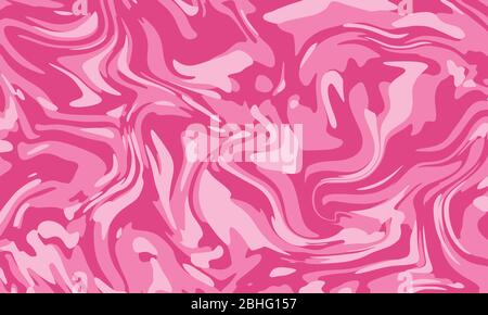 Vektor-Hintergrund mit geschichteten Schattierungen von rosa von hell bis dunkel. Die Illustration hat einen wirbelnden, flüssigen Marmoreffekt mit leerem Textbereich. Stock Vektor