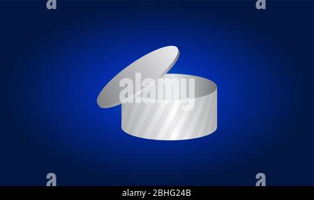 Mock-up-Illustration von runden Geschenkbox auf abstraktem Hintergrund Stock Vektor