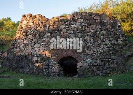 Carmelo, Colonia / Uruguay; 27. Dezember 2018: Ruinen einer alten Jesuitenmission in der Estancia del Río de las Vacas, heute Calera de las Hu Stockfoto