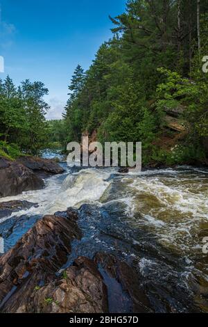 Egan Chutes Provincial Park Bancroft Algonquin Highlands Ontario Kanada in Sommer Stockfoto