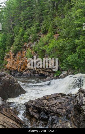 Egan Chutes Provincial Park Bancroft Algonquin Highlands Ontario Kanada in Sommer Stockfoto