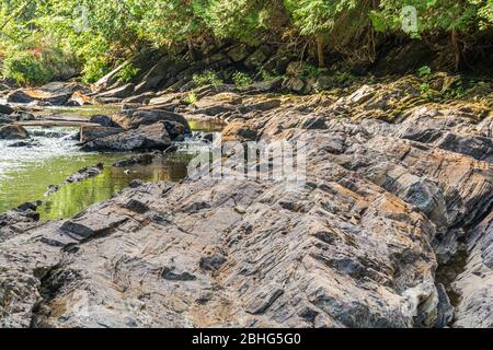 Egan Chutes Provincial Park Bancroft Algonquin Highlands Ontario Kanada in Sommer Stockfoto