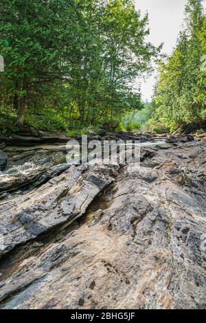 Egan Chutes Provincial Park Bancroft Algonquin Highlands Ontario Kanada in Sommer Stockfoto