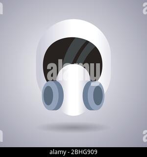 Antivirale medizinische Atemschutzmaske Schutz gegen Coronavirus Prävention von Virus Ausbreitung Pandemie covid-19 Konzept Vektor-Illustration Stock Vektor