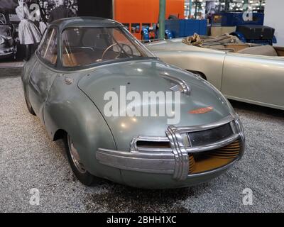 Panhard-Levassor Reisebus Typ Dynavia 1948 in europa Mulhouse Stadt, Frankreich Stockfoto