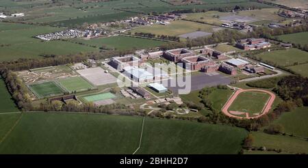 Luftaufnahme von Uniacke Barracks, Army Foundation College, Harrogate, North Yorkshire Stockfoto