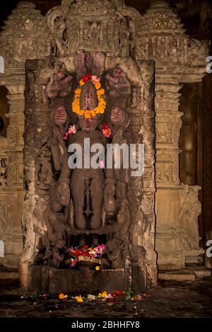 Khajuraho / Indien 24. Februar 2017 Idol von Devi Jagadambi ( Göttin Devi Jagadambi ) in khajuraho madhya pradesh Indien Stockfoto