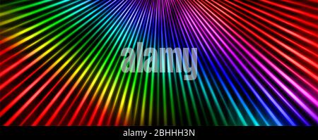 Regenbogen Farben Balken abstrakten Hintergrund für Design mit radialen Unschärfe. Verlauf. Stockfoto