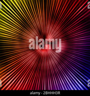 Regenbogen Farben Balken abstrakten Hintergrund für Design mit radialen Unschärfe. Verlauf. Stockfoto