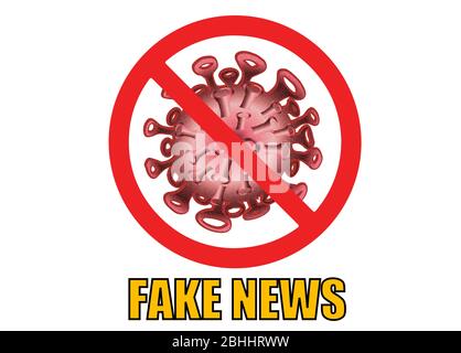 Coronavirus gefälschte Nachrichten in den Medien zirkulieren Stockfoto