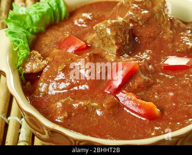 Adraki Gosht - Lamm Masala in einer Tomaten-Ingwer-Sauce Stockfoto