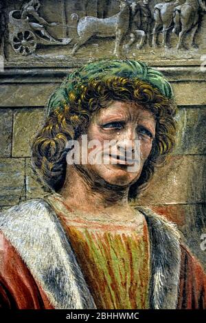 Heraklit 1490 - 1492 von Donato Bramante (Donato di Pascuccio), 1444-1514 15. - 16. Jahrhundert, Italien, Italienisch. Fresko Stockfoto