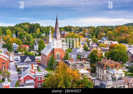 Montpelier, Vermont, USA Herbst Stadt Skyline. Stockfoto