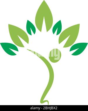 Leaf Logo Symbol Illustration. Gemeinschaft, Vektor-Design Pflege Stock Vektor