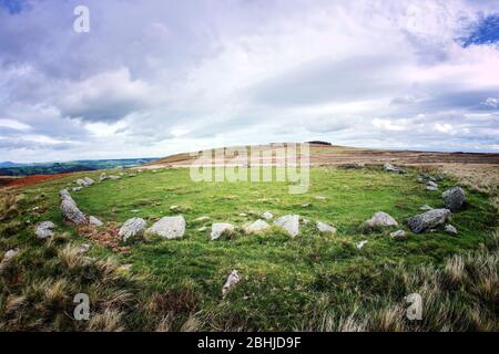 Der Cockpit Stone Circle, Barton Fell, Cumbria UK Stockfoto