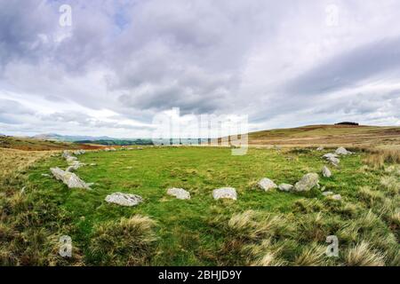 Der Cockpit Stone Circle, Barton Fell, Cumbria UK Stockfoto