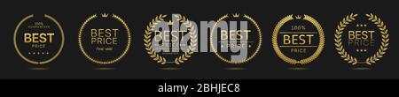 Bester Preis Goldene Kranz Symbole Stock Vektor