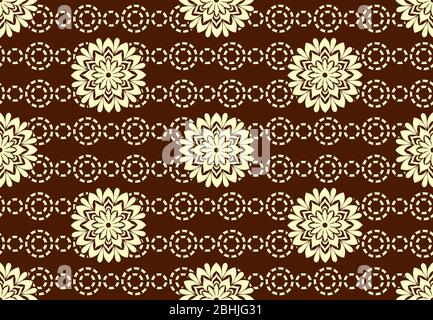 Nahtlose traditionelle kühne Blume Hintergrund Stockfoto