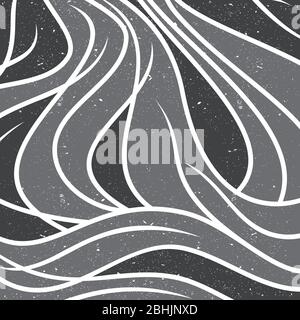 Flaches Design vintage Welle für Hintergrund oder Tapete. Monochromes Design Hintergrundvektor. Vektorgrafik EPS.8 EPS.10 Stock Vektor