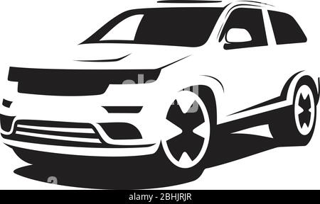 Vektor SUV Auto Silhouette Stil Vektor für Business-Symbol. Autogeschäft oder Transport und Auto-Vektor-Symbol. Vektorgrafik EPS.8 EPS.10 Stock Vektor