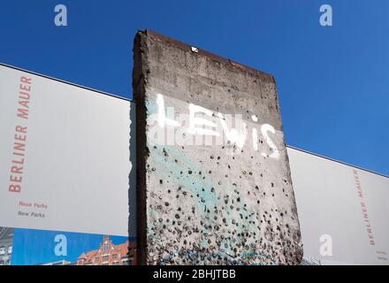 Reste der Berliner Mauer am Potsdamer Platz in Berlin Stockfoto