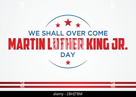 Einfaches Buchstabenemblem Martin Luther King Jr. Day oder MLK JR. Tag innerhalb der Sechskantlinie. Design Element Grußkarte, Banner, Poster, Hintergrund und e Stock Vektor