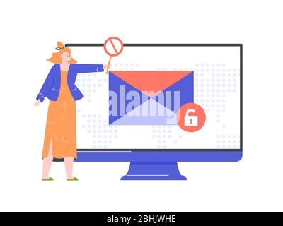 Cyber-Sicherheit im Internet. Stock Vektor