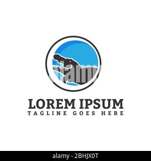 Silhouette Krokodil Kopf Vektor-Symbol auf dem weißen Hintergrund. Flache Design Krokodil für Ihr bestes Business-Symbol. Vektorgrafik EPS.8 EPS.10 Stock Vektor