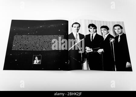 Kraftwerk Werbeheft mit Texten aus dem Album Radioactivity Stockfoto