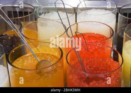 Bubble Tea ist ein taiwanesisches Getränk auf Teebasis Stockfoto