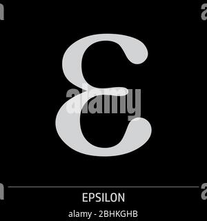 Epsilon-symbol mit griechischem Buchstaben Stock Vektor