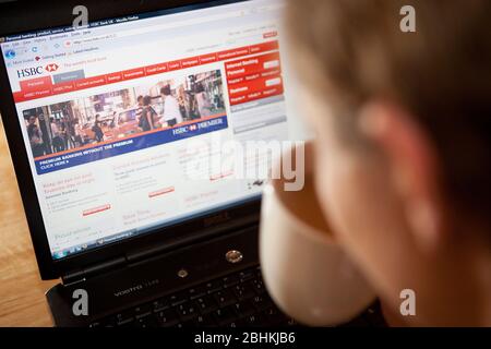 Illustratative Bild von der HSBC-Website. Stockfoto