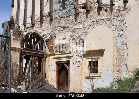 Codemned Kirche Madonna del Lago in Santo Stefano di Sessanio, L'Aquila, Italien Stockfoto