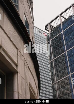 Der Hauptsitz von HSBC in Canary Wharf, London. Stockfoto