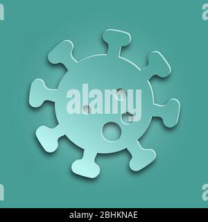 Covid-19-Symbol. Vektor Illustration Konzept Coronavirus COVID-19. Der Kampf gegen Coronavirus. Keine Infektion und Stop Coronavirus Konzepte.... Stock Vektor