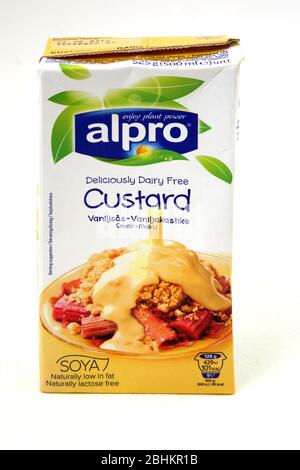 Alpro Dairy Free Custard Stockfoto