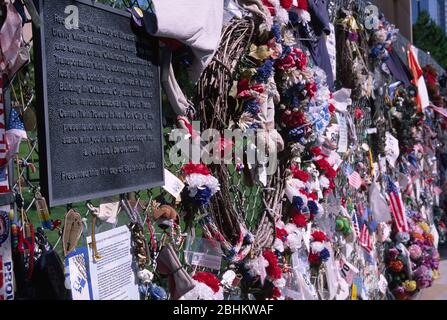 Tribute Fence, Oklahoma City National Memorial, Oklahoma City, Oklahoma Stockfoto