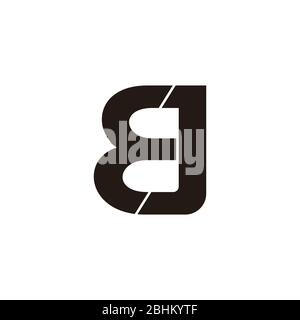 Buchstabe bj einfaches geometrisches Design Symbol Logo Vektor Stock Vektor